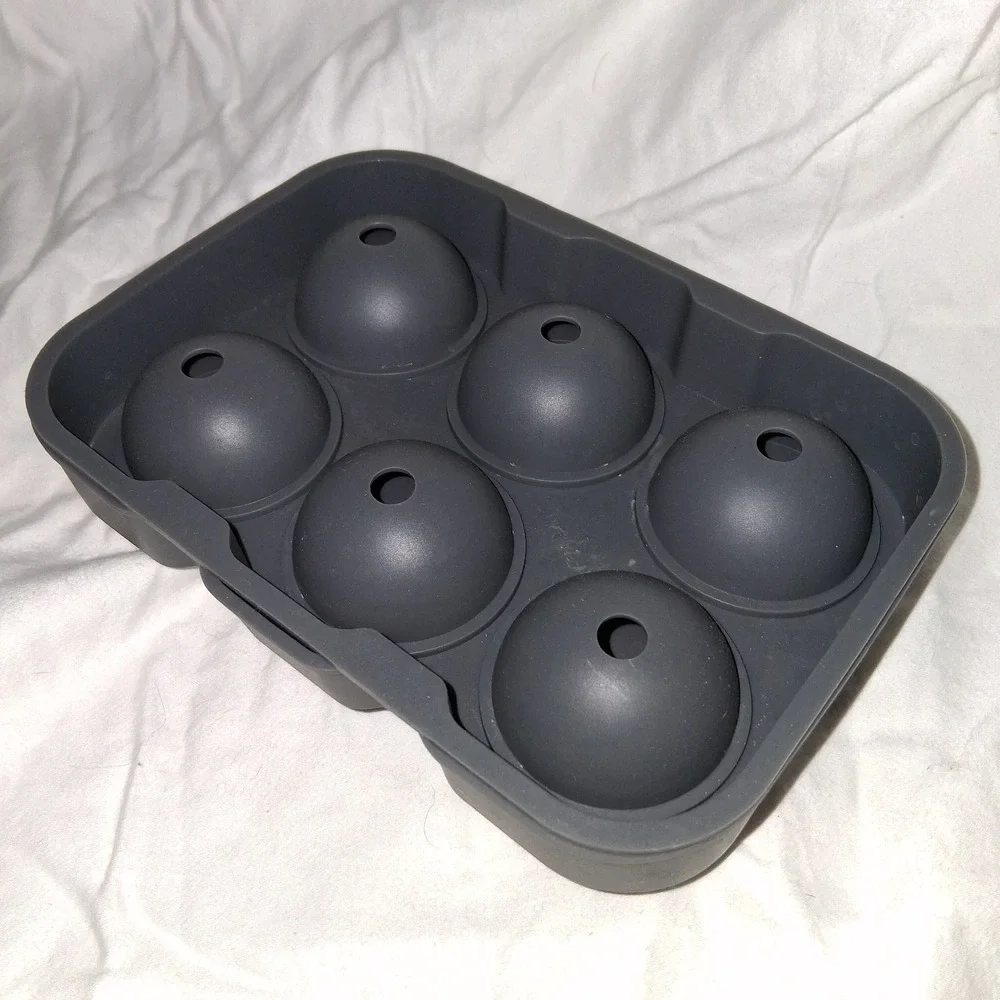 Large Round Ice Ball Maker Silicone Ice Cube Tray for Whiskey Cocktails Bourbon